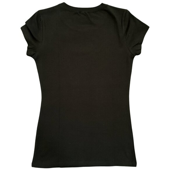 MAKEUP ARTIST Rhinestone Graphic Embellished Black T-Shirt Size Large - NEW - Picture 4 of 5